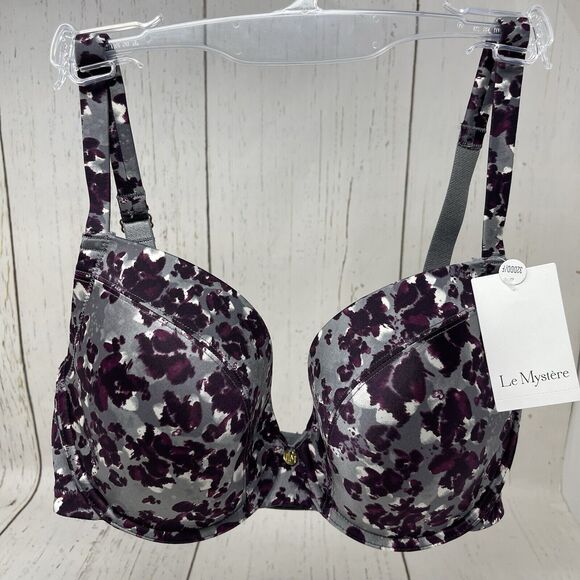 Le Mystere Safari Plunge T Shirt Bra Size 32DDD Winter Foliage Contour Underwire - Picture 7 of 9